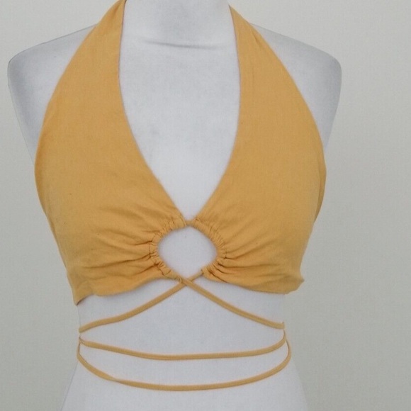 Zara Tie Halter Crop top - Picture 3 of 5